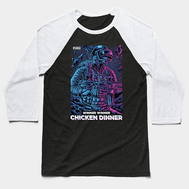 Winner Winner Chicken Dinner Baseball T-Shirt by Febru Danar Surya